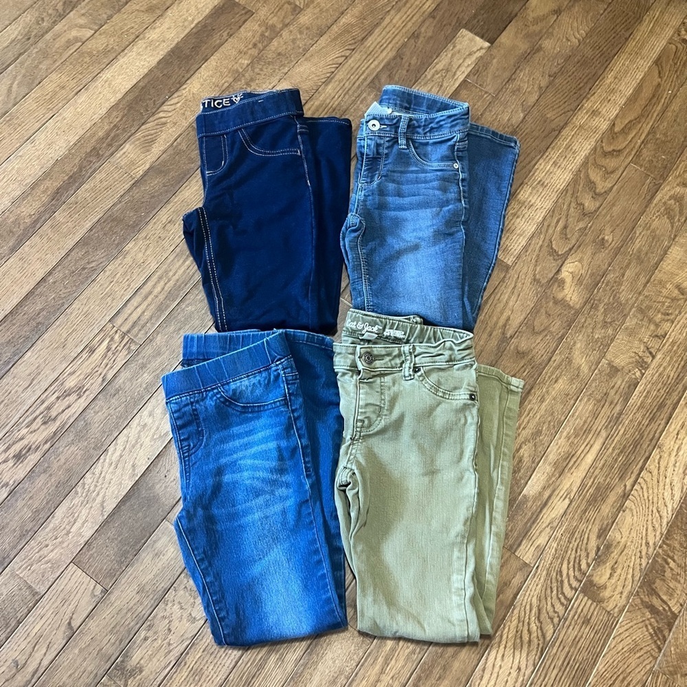 Stylish Denim and Khaki Pants Set